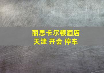 丽思卡尔顿酒店天津 开会 停车